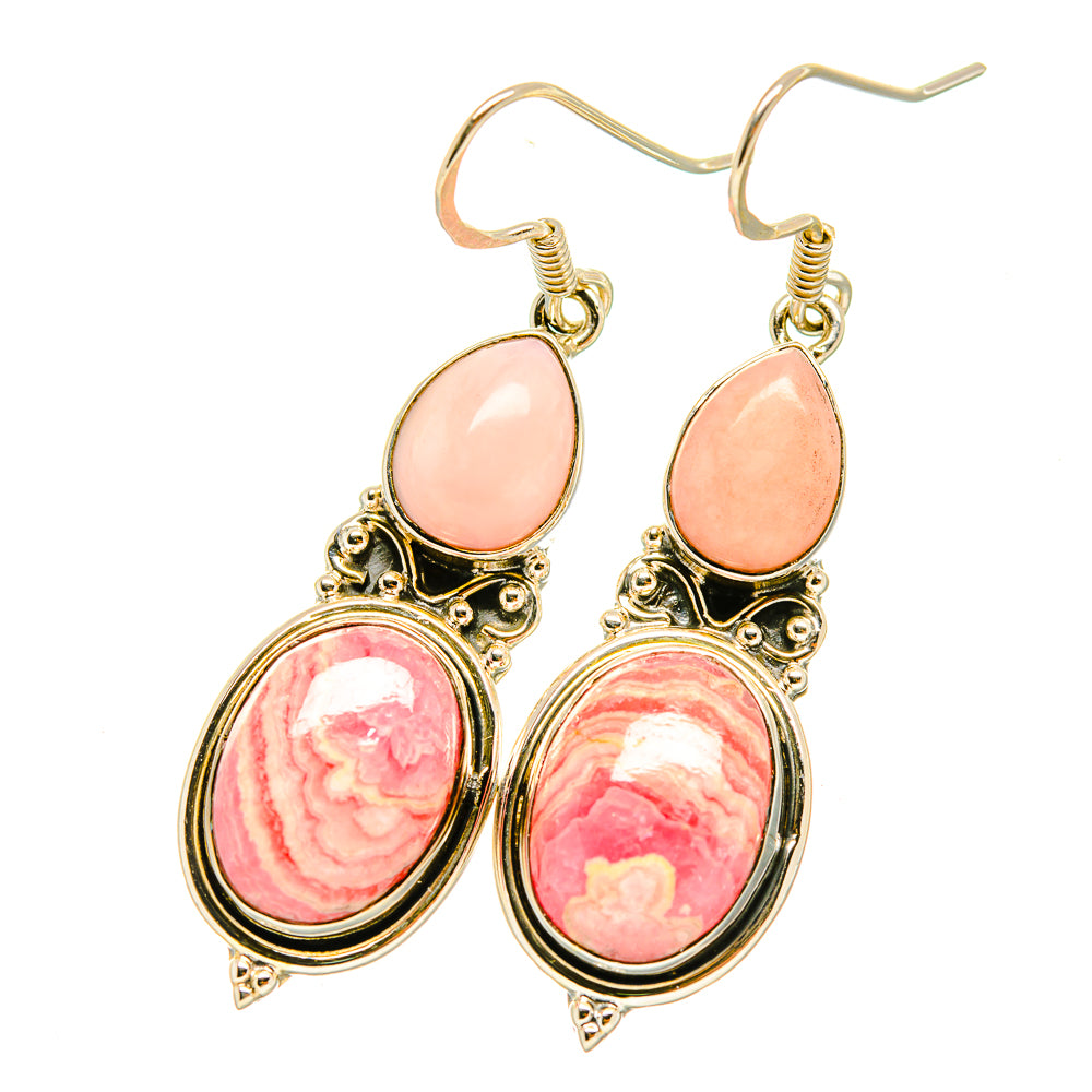 Rhodochrosite Earrings handcrafted by Anasilvercos - EARR418349