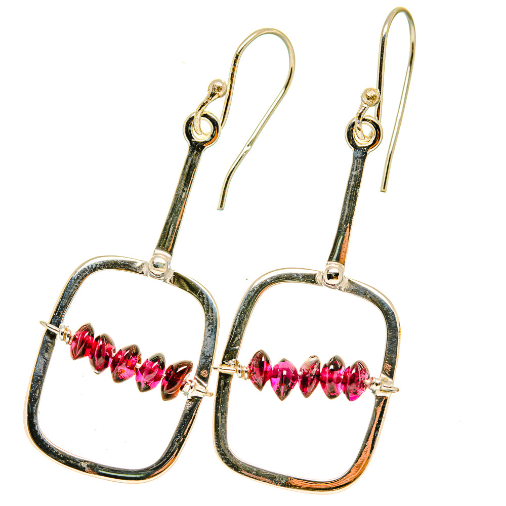 Pink Tourmaline Earrings handcrafted by Anasilvercos - EARR418350