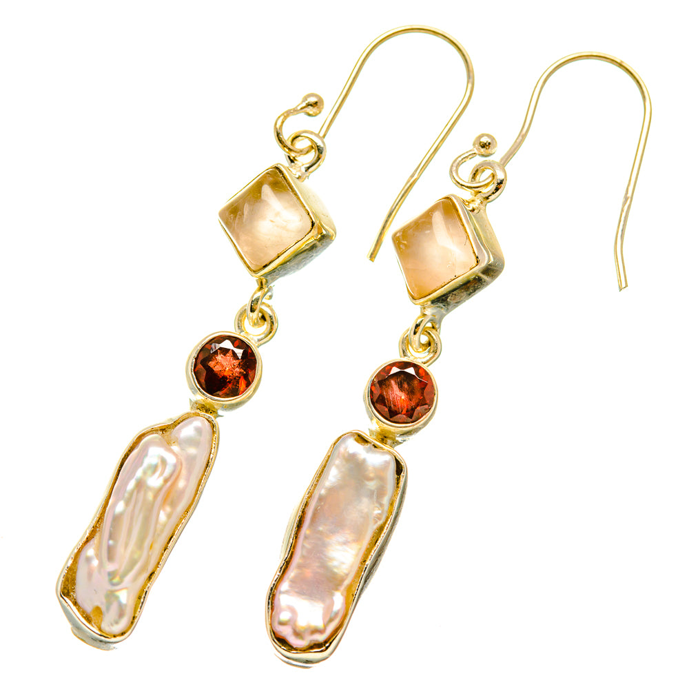 Mother Of Pearl Earrings handcrafted by Anasilvercos - EARR418359