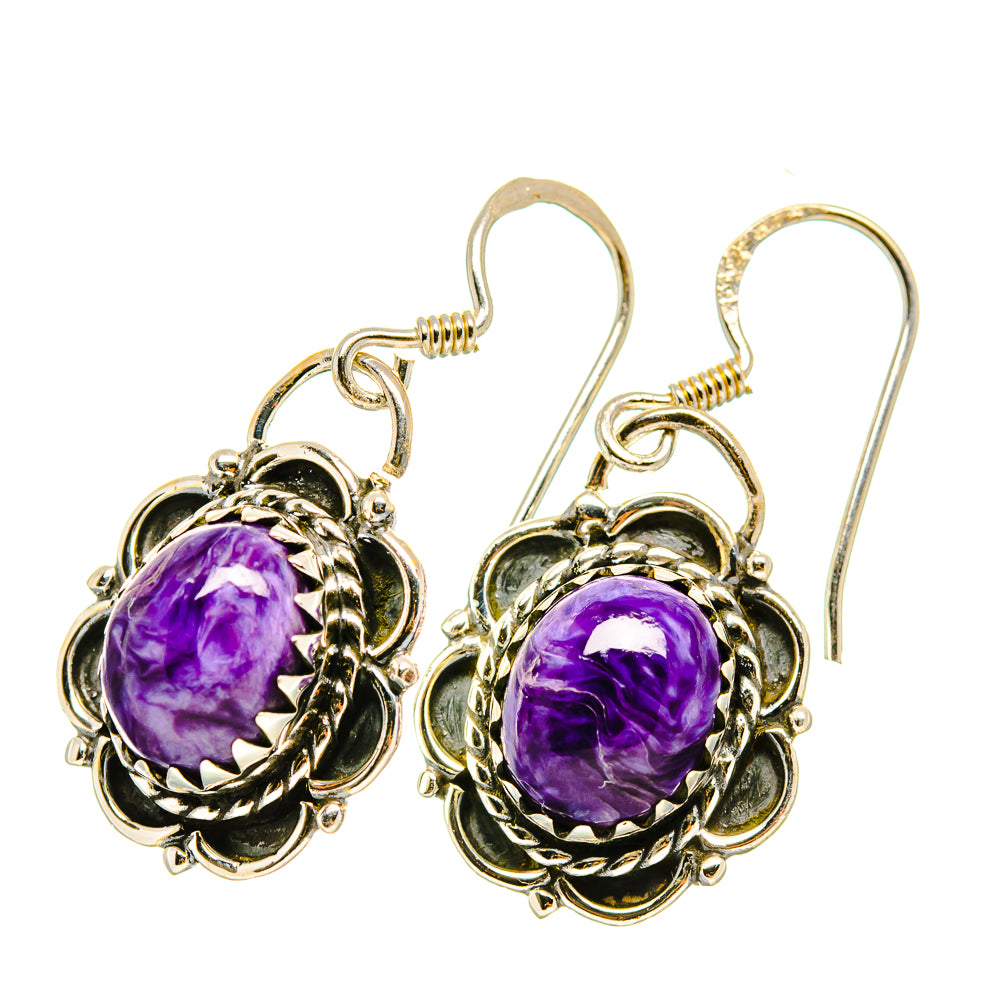 Charoite Earrings handcrafted by Anasilvercos - EARR418365