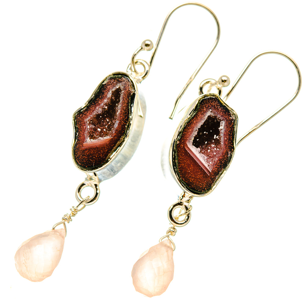 Coconut Geode Druzy Earrings handcrafted by Anasilvercos - EARR418373