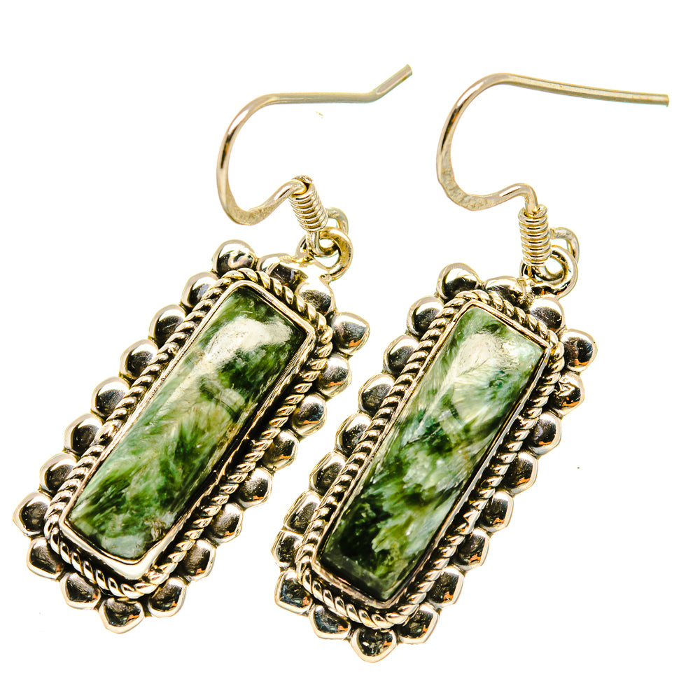 Seraphinite Earrings handcrafted by Anasilvercos - EARR418374
