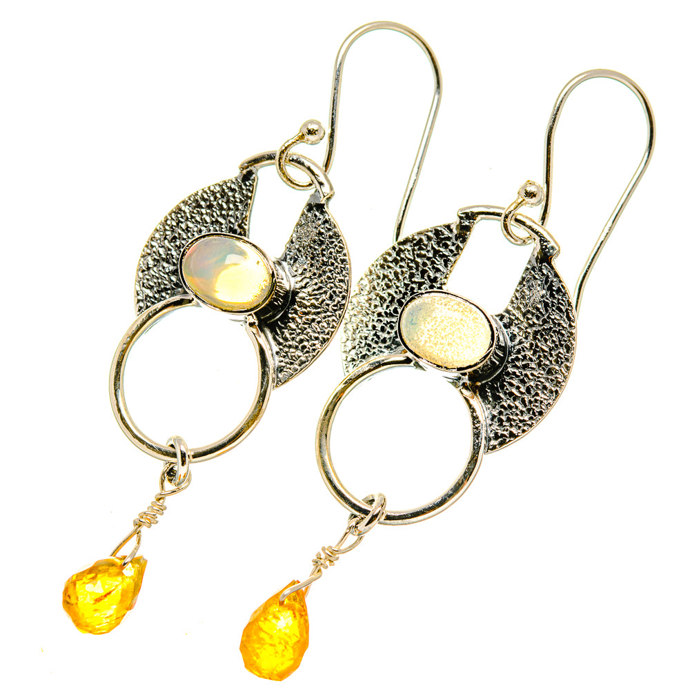 Ethiopian Opal Earrings handcrafted by Anasilvercos - EARR418377