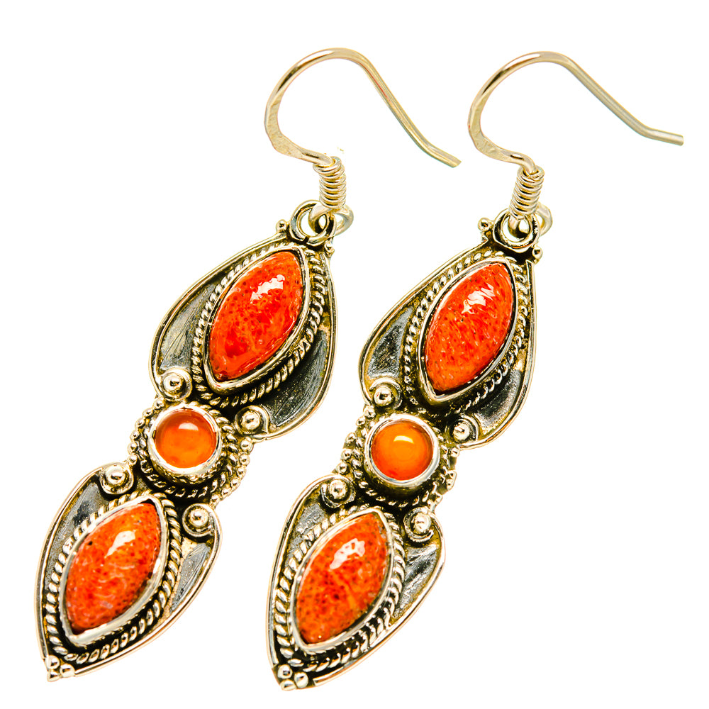Sponge Coral Earrings handcrafted by Anasilvercos - EARR418403