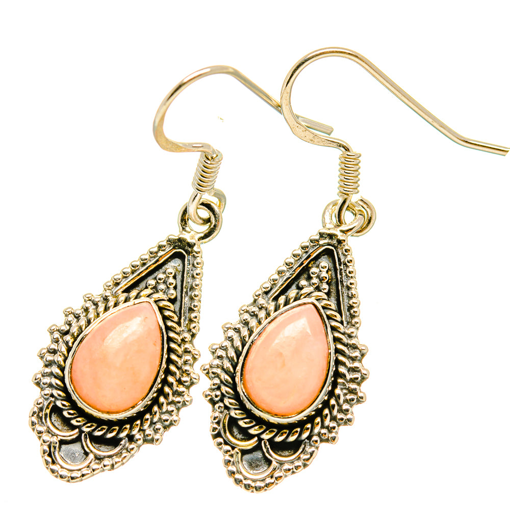 Pink Opal Earrings handcrafted by Anasilvercos - EARR418404