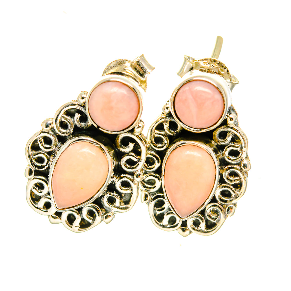 Pink Opal Earrings handcrafted by Anasilvercos - EARR418431