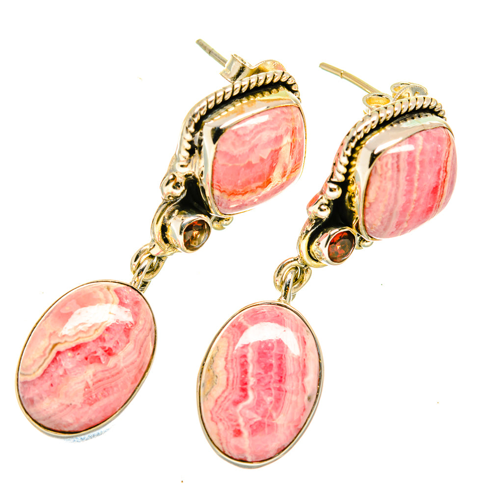 Rhodochrosite Earrings handcrafted by Anasilvercos - EARR418432