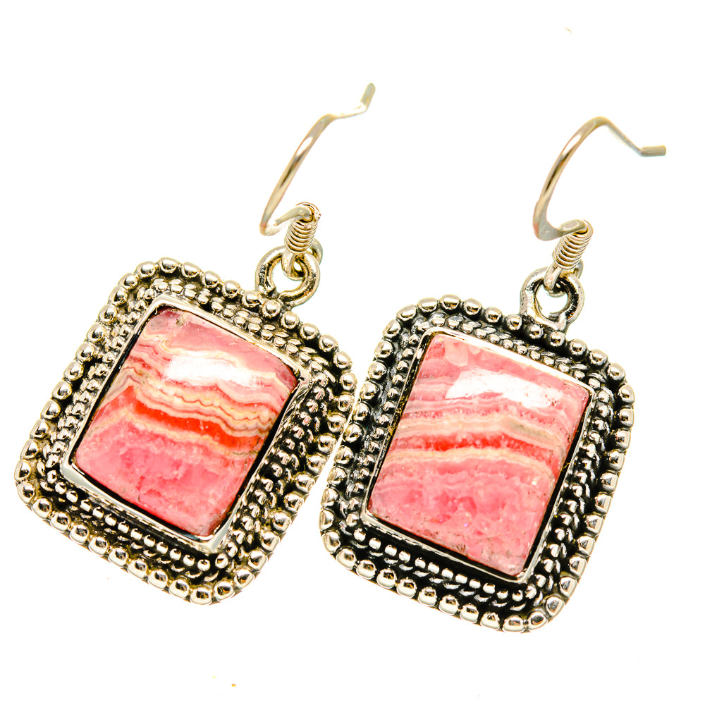 Rhodochrosite Earrings handcrafted by Anasilvercos - EARR418442