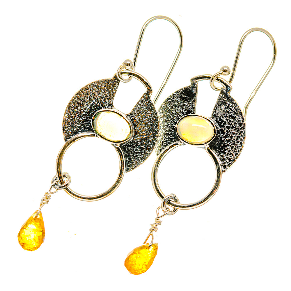 Ethiopian Opal Earrings handcrafted by Anasilvercos - EARR418445