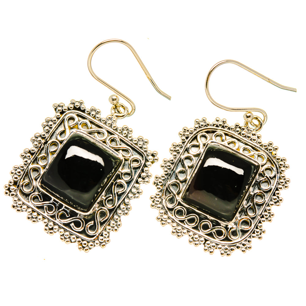 Black Onyx Earrings handcrafted by Anasilvercos - EARR418457