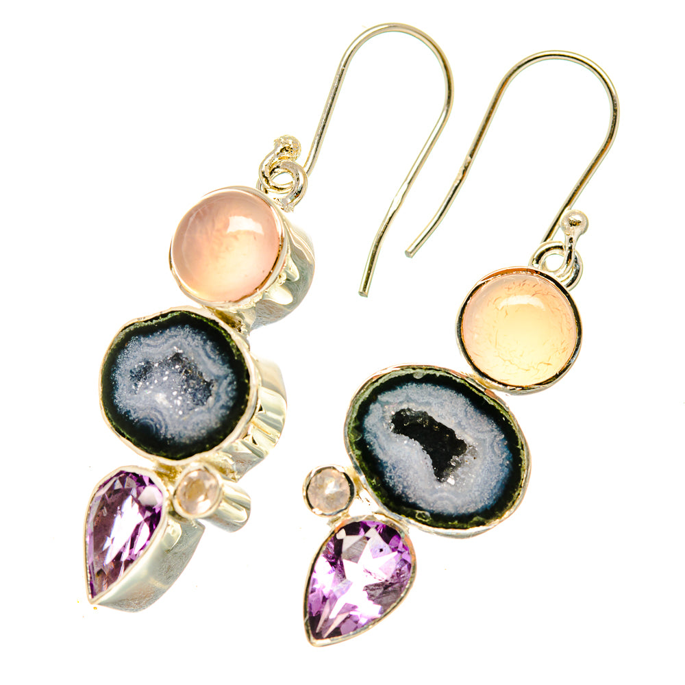 Coconut Geode Druzy Earrings handcrafted by Anasilvercos - EARR418460