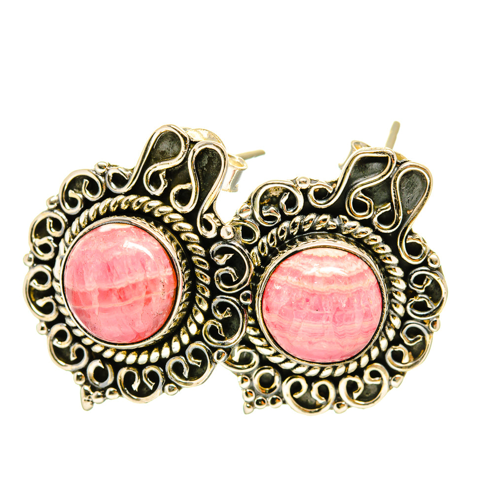 Rhodochrosite Earrings handcrafted by Anasilvercos - EARR418466
