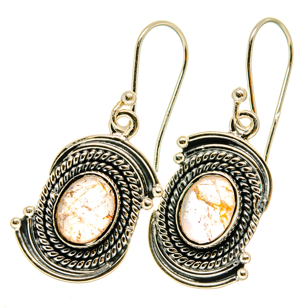 Rutilated Quartz Earrings handcrafted by Anasilvercos - EARR418467