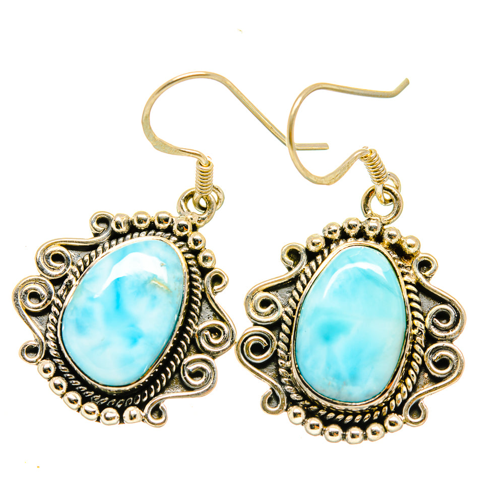 Larimar Earrings handcrafted by Anasilvercos - EARR418468