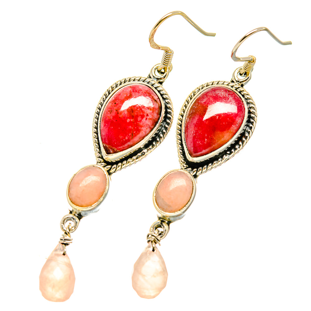 Thulite Earrings handcrafted by Anasilvercos - EARR418472