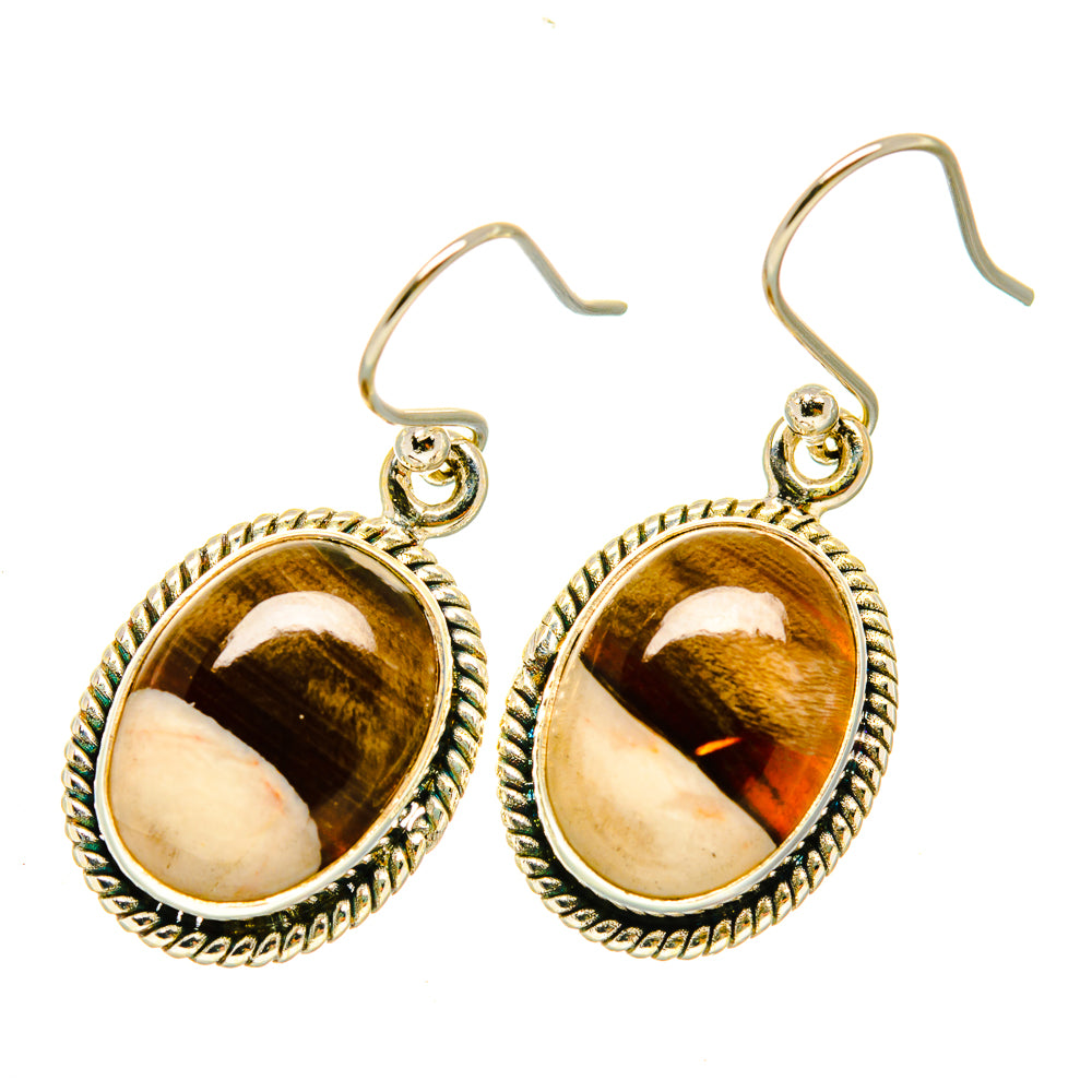 Peanut Wood Jasper Earrings handcrafted by Anasilvercos - EARR418478