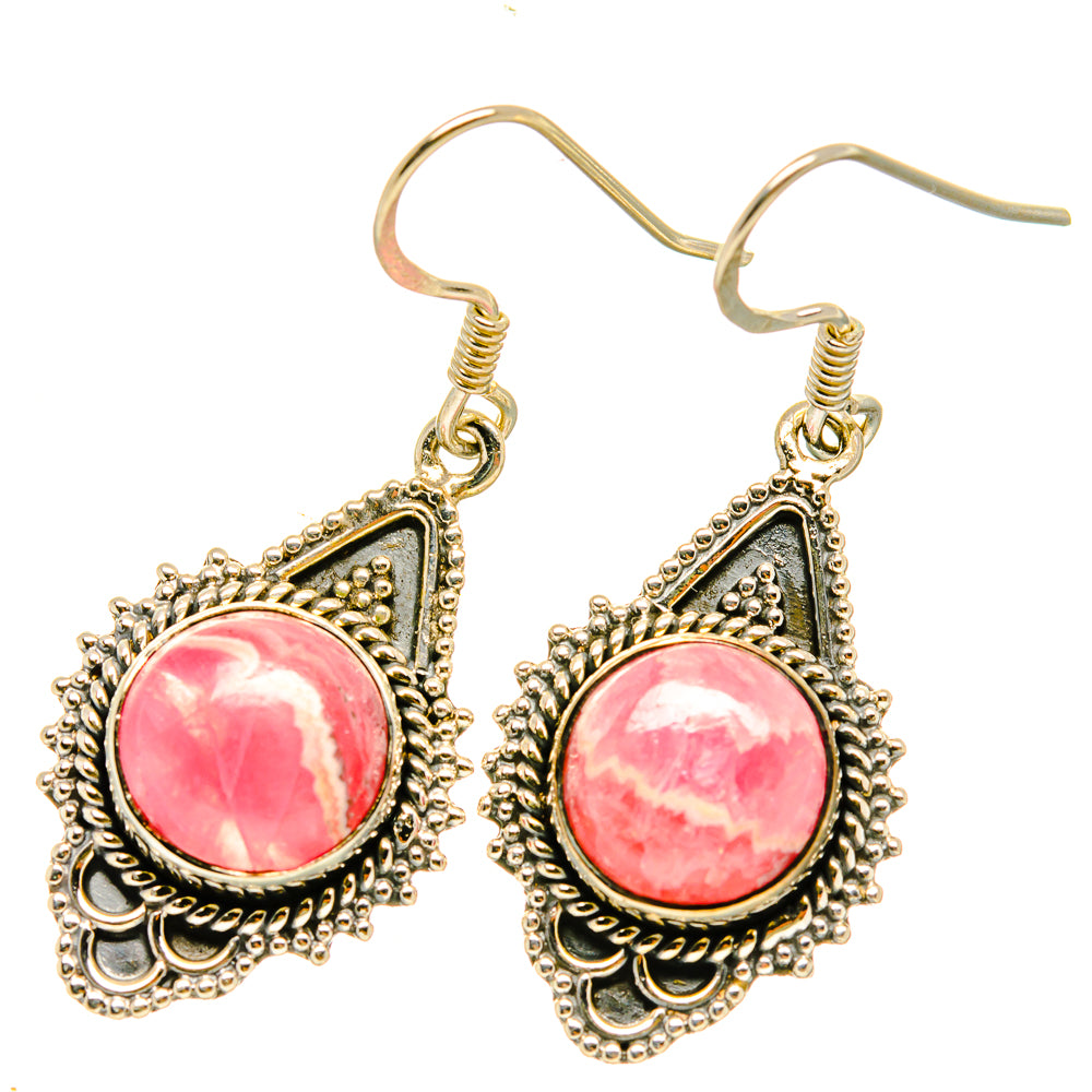 Rhodochrosite Earrings handcrafted by Anasilvercos - EARR418491