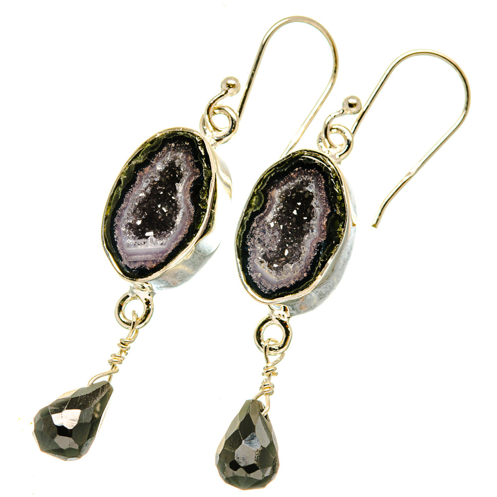 Coconut Geode Druzy Earrings handcrafted by Anasilvercos - EARR418504