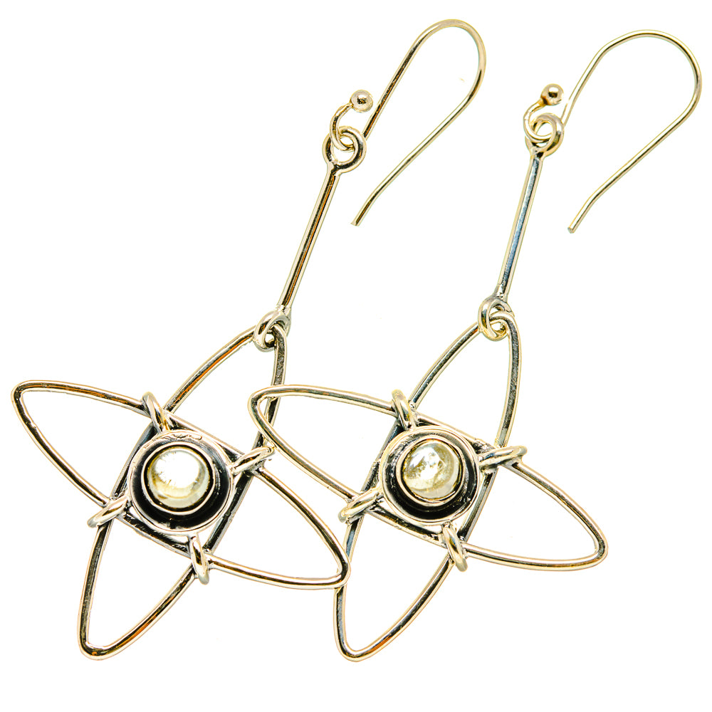 Rainbow Moonstone Earrings handcrafted by Anasilvercos - EARR418508