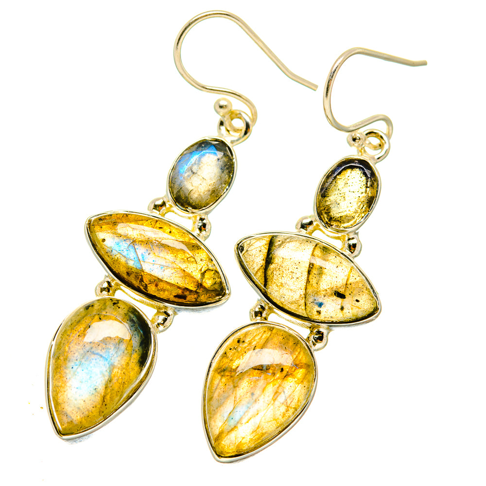 Labradorite Earrings handcrafted by Anasilvercos - EARR418509