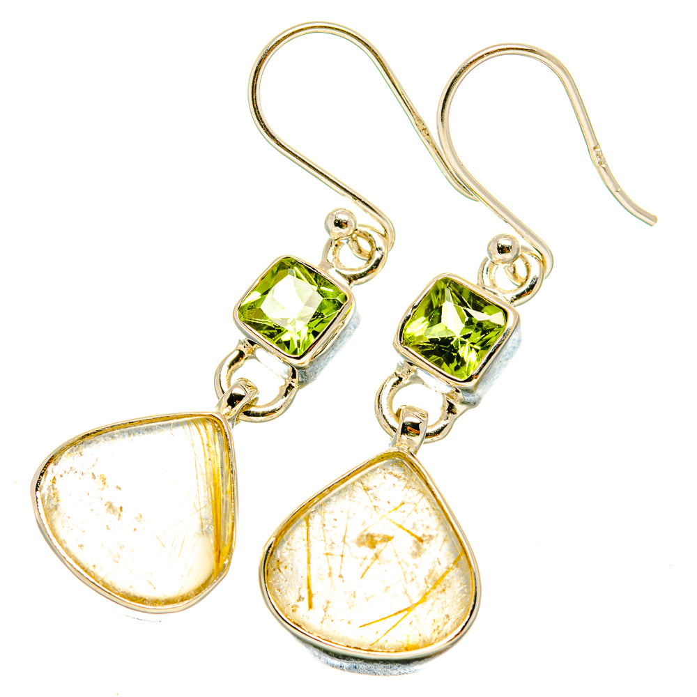 Rutilated Quartz Earrings handcrafted by Anasilvercos - EARR418533