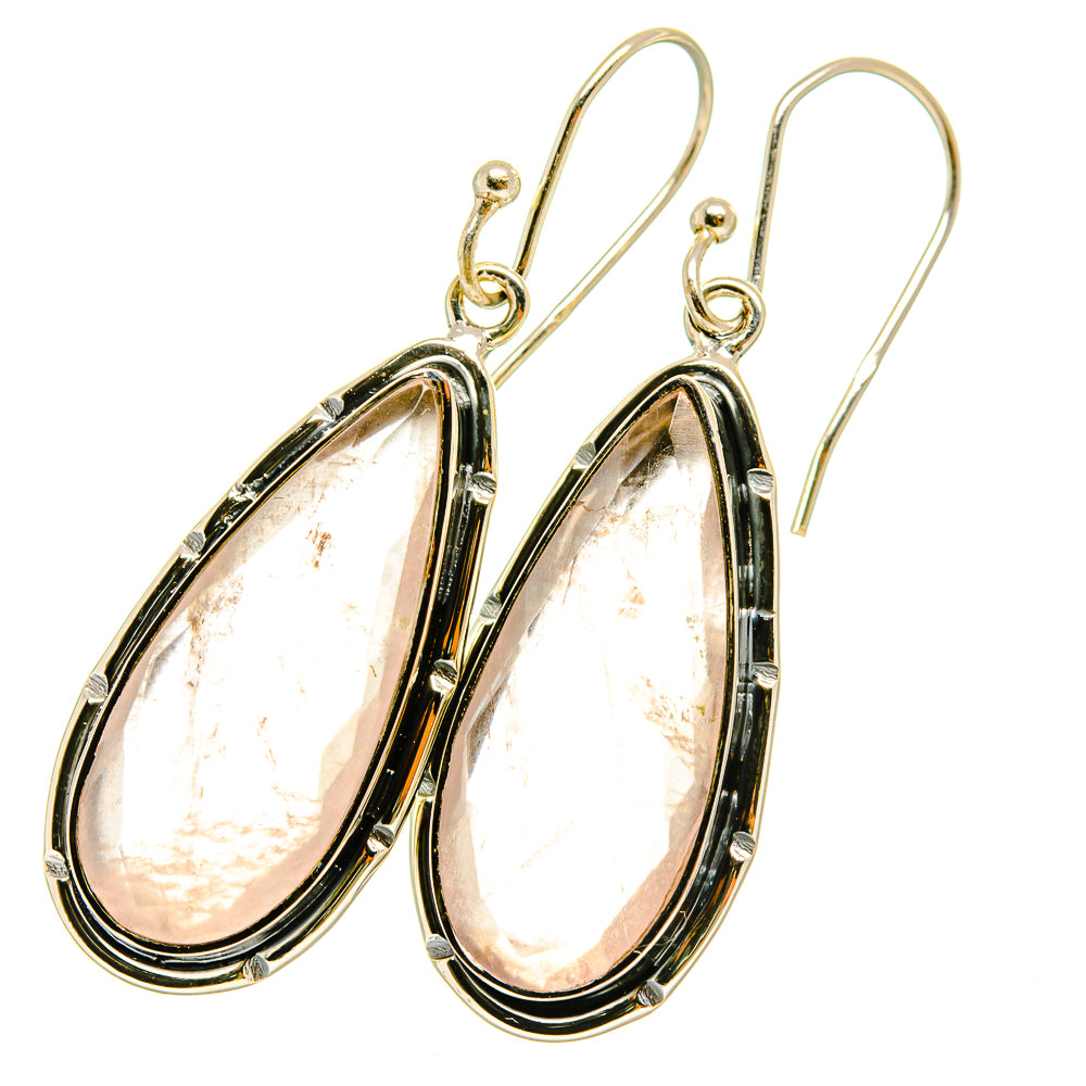 Rose Quartz Earrings handcrafted by Anasilvercos - EARR418536