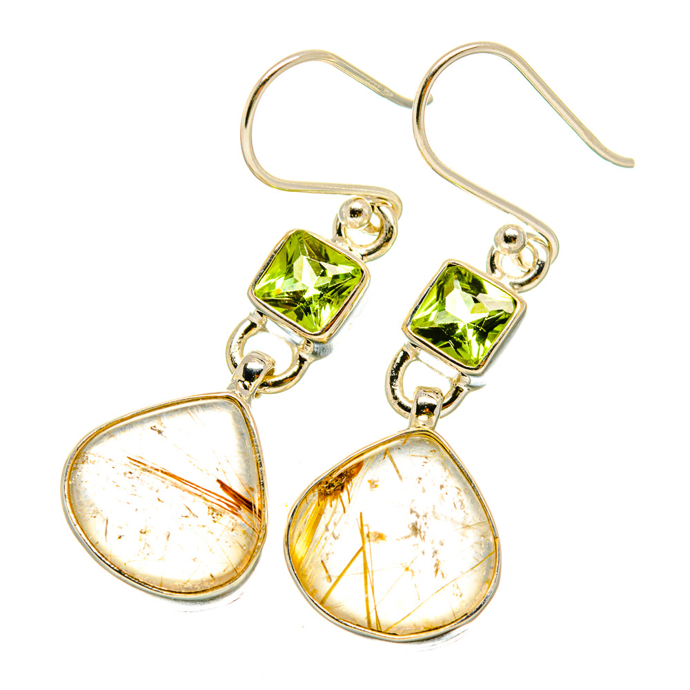 Rutilated Quartz Earrings handcrafted by Anasilvercos - EARR418541