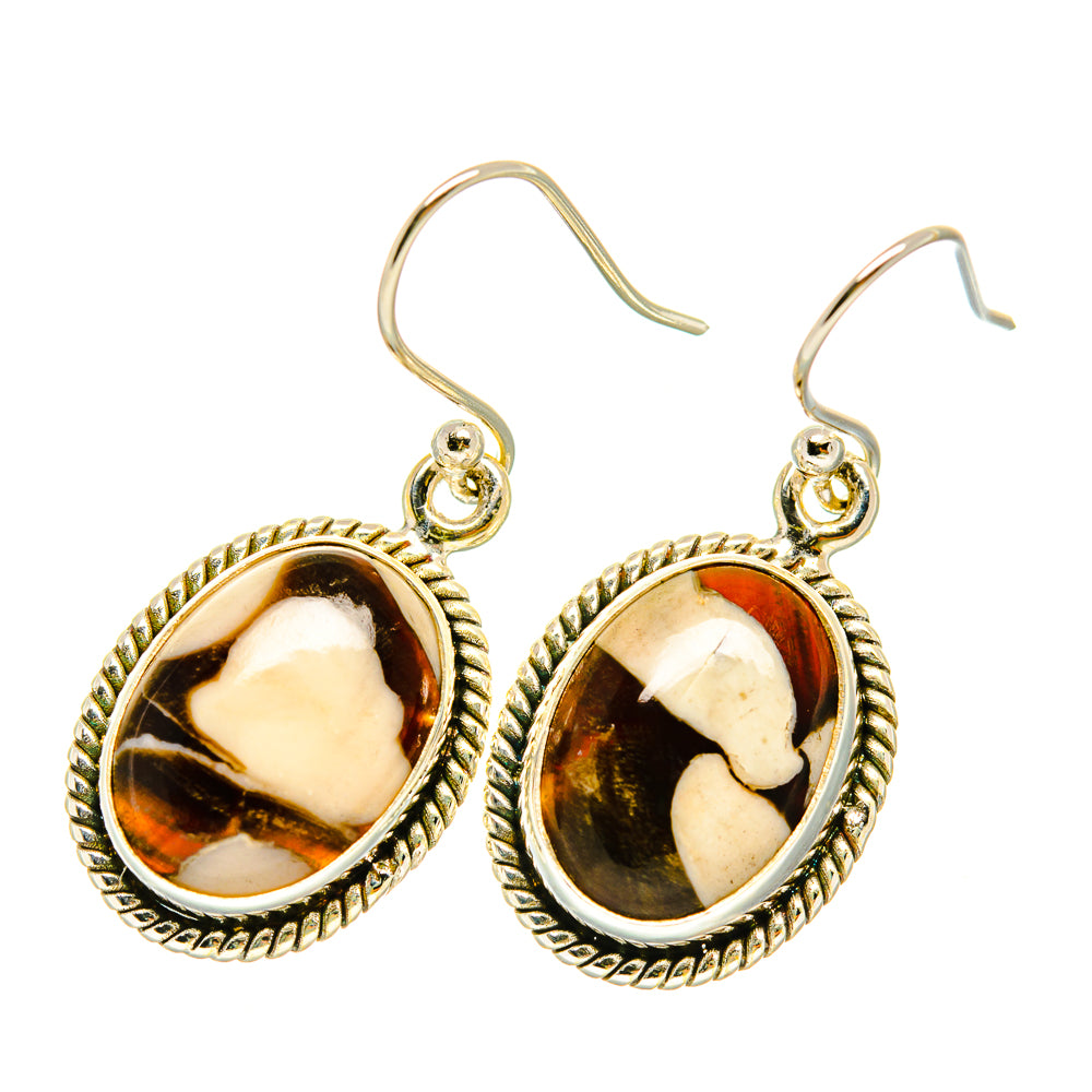 Peanut Wood Jasper Earrings handcrafted by Anasilvercos - EARR418568
