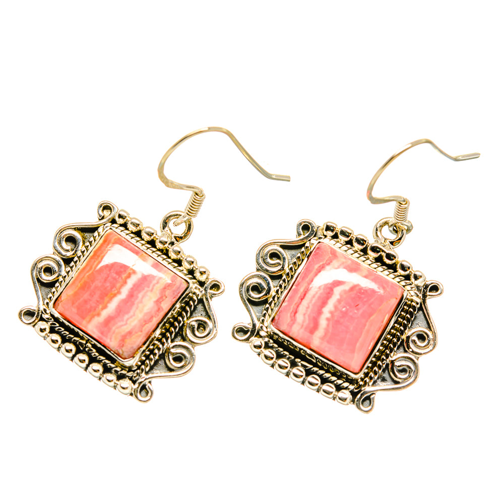 Rhodochrosite Earrings handcrafted by Anasilvercos - EARR418569