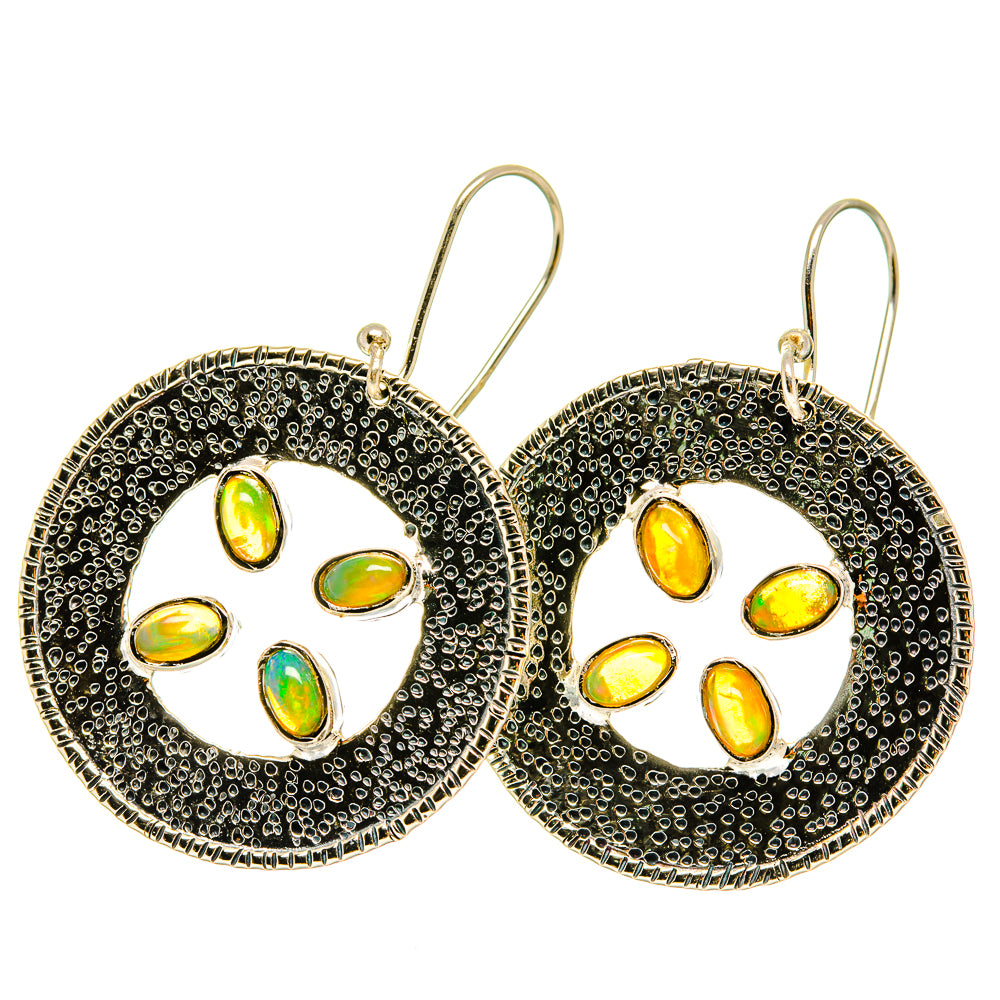 Ethiopian Opal Earrings handcrafted by Anasilvercos - EARR418574