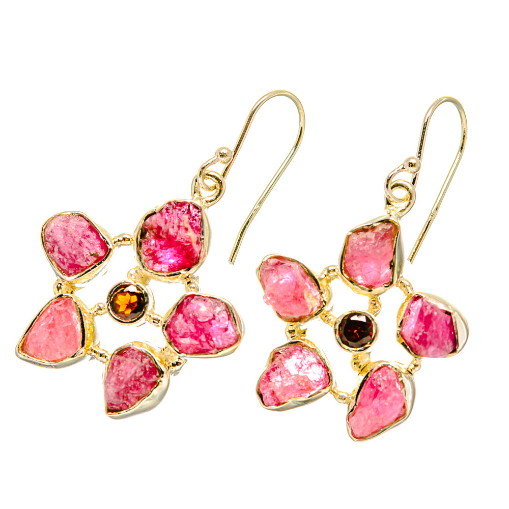 Pink Tourmaline Earrings handcrafted by Anasilvercos - EARR418578