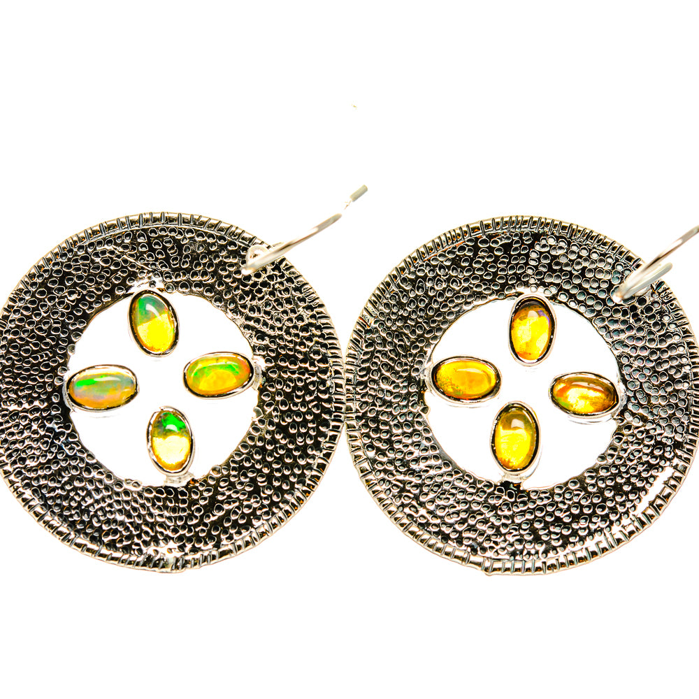 Ethiopian Opal Earrings handcrafted by Anasilvercos - EARR418597