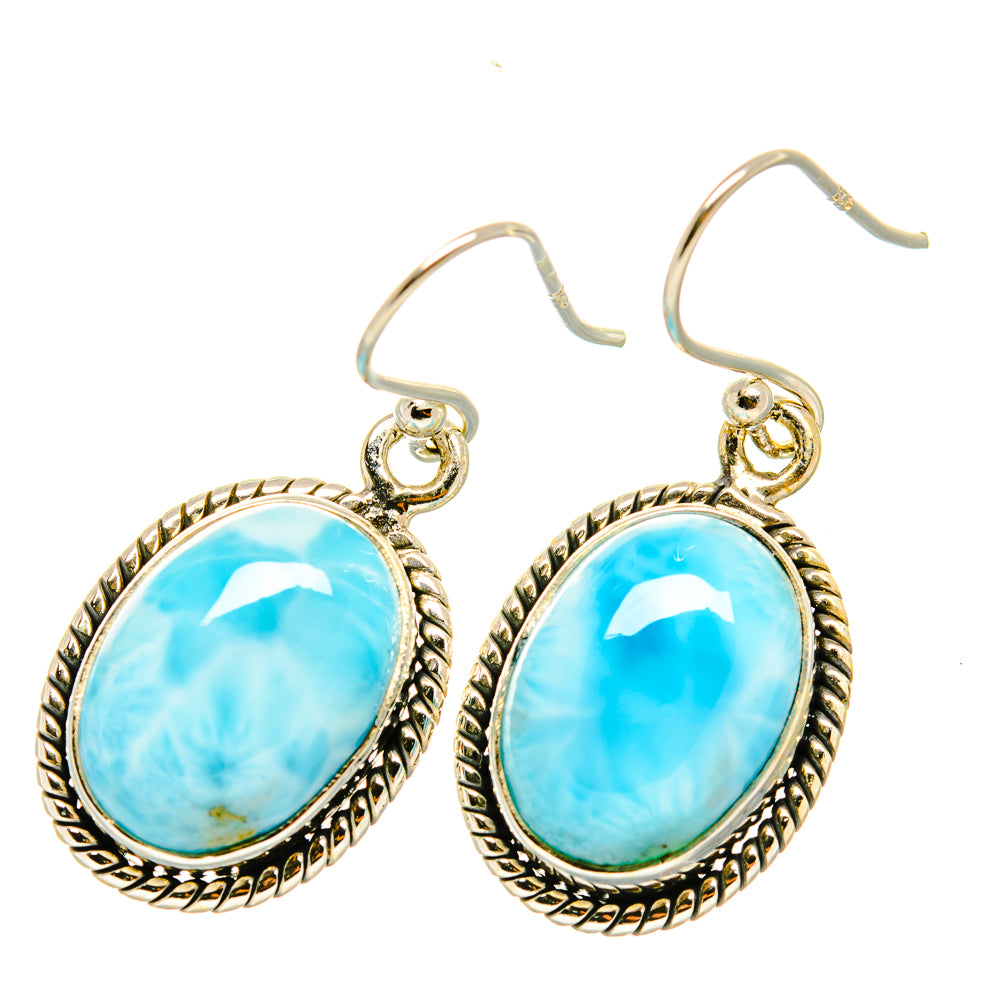 Larimar Earrings handcrafted by Anasilvercos - EARR418601