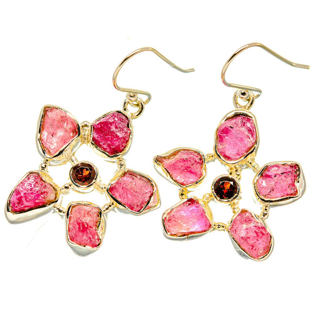 Pink Tourmaline Earrings handcrafted by Anasilvercos - EARR418604