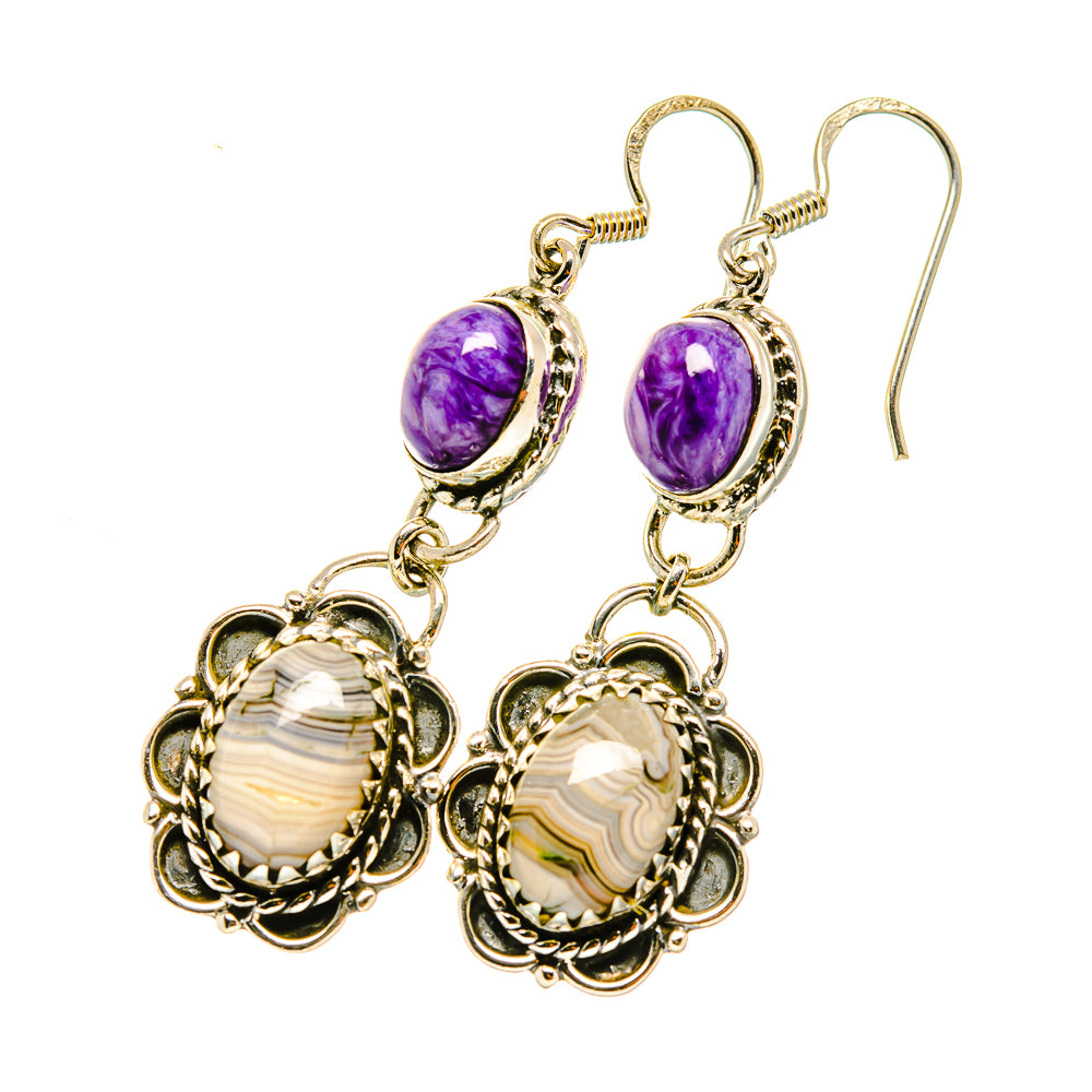 Laguna Lace Agate Earrings handcrafted by Anasilvercos - EARR418626