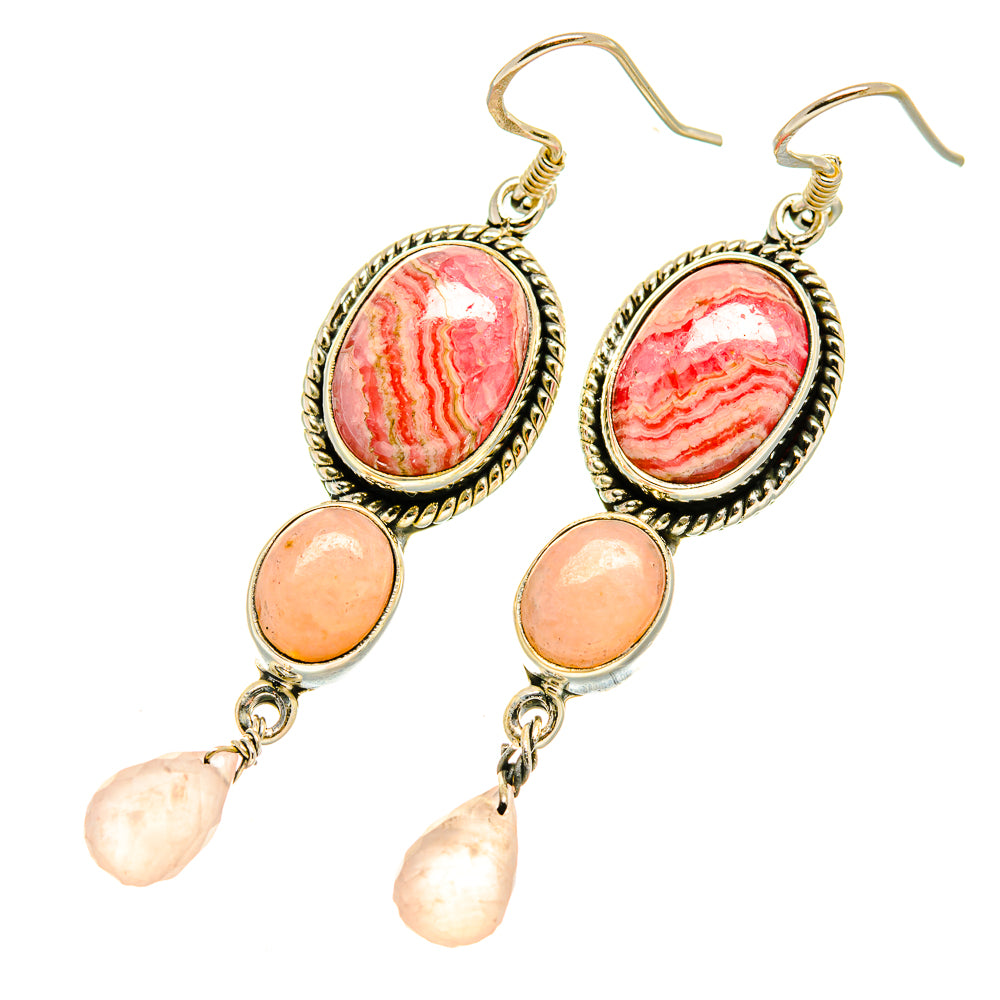 Rhodochrosite Earrings handcrafted by Anasilvercos - EARR418629