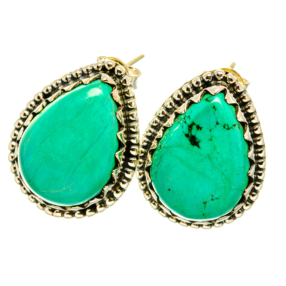 Arizona Turquoise Earrings handcrafted by Anasilvercos - EARR418636