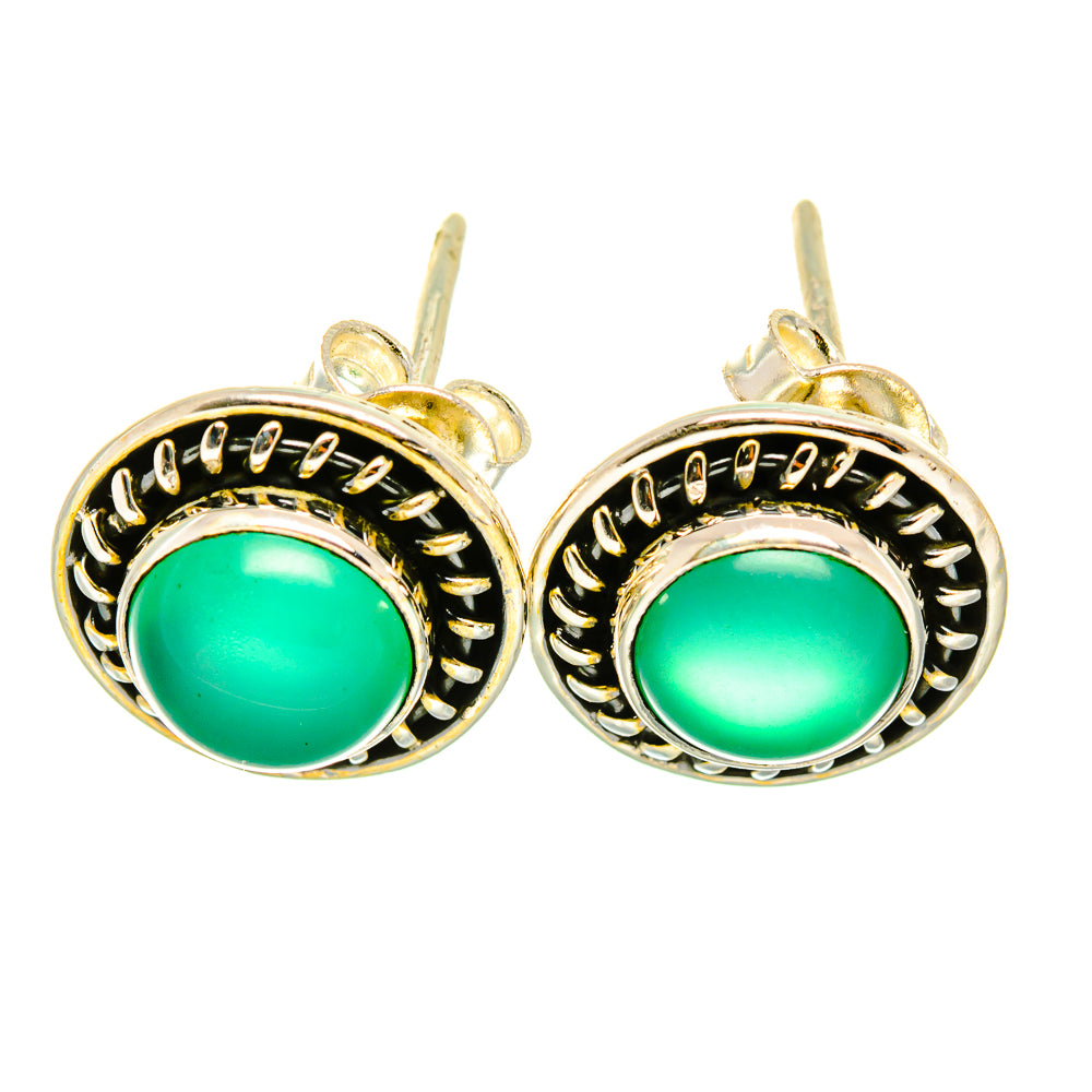 Green Onyx Earrings handcrafted by Anasilvercos - EARR418648