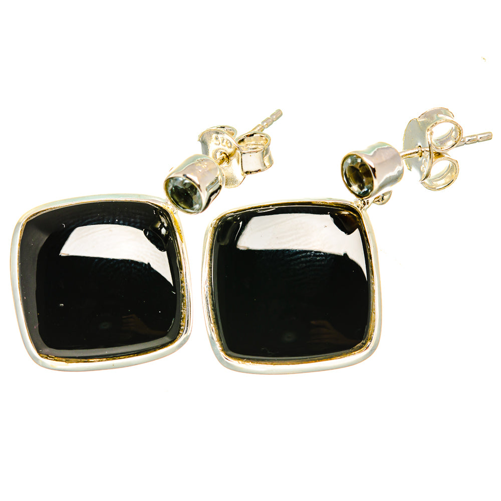 Black Onyx Earrings handcrafted by Anasilvercos - EARR418662