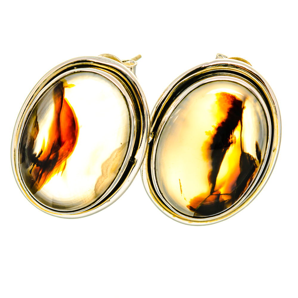 Montana Agate Earrings handcrafted by Anasilvercos - EARR418666