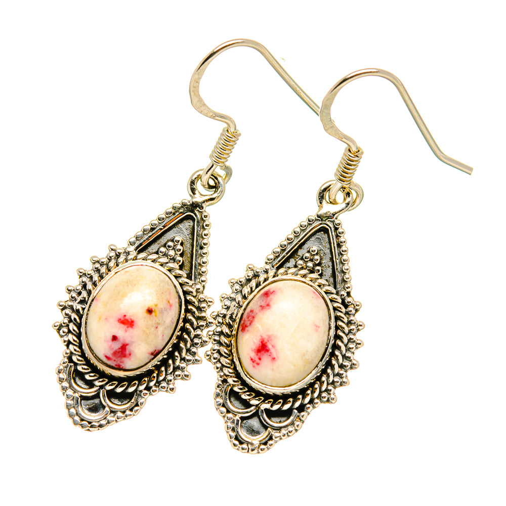 Thulite Earrings handcrafted by Anasilvercos - EARR418673