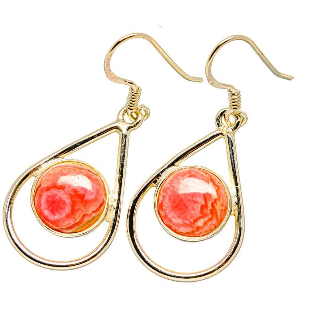 Rhodochrosite Earrings handcrafted by Anasilvercos - EARR418680