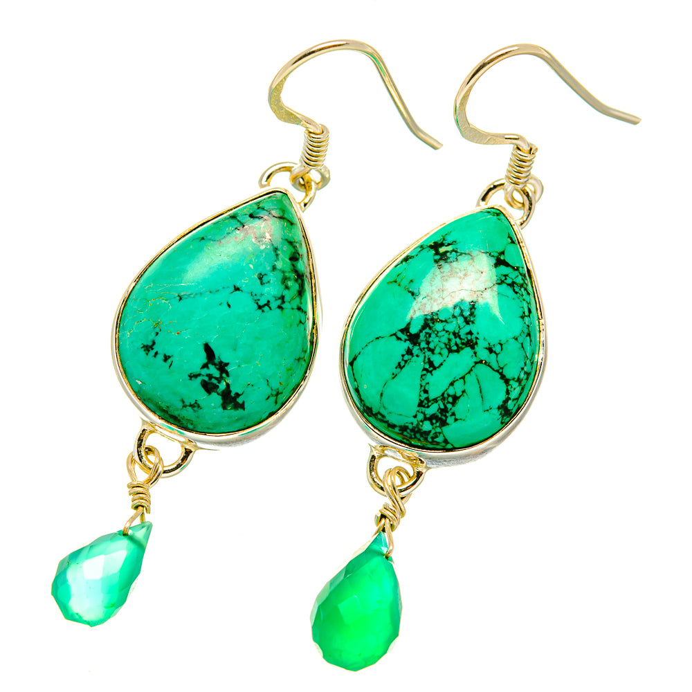 Arizona Turquoise Earrings handcrafted by Anasilvercos - EARR418709