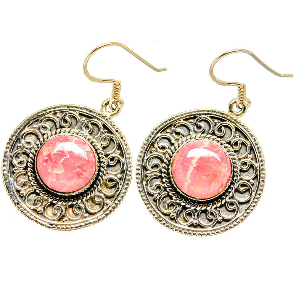Rhodochrosite Earrings handcrafted by Anasilvercos - EARR418712