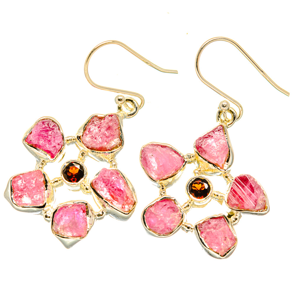 Pink Tourmaline Earrings handcrafted by Anasilvercos - EARR418728