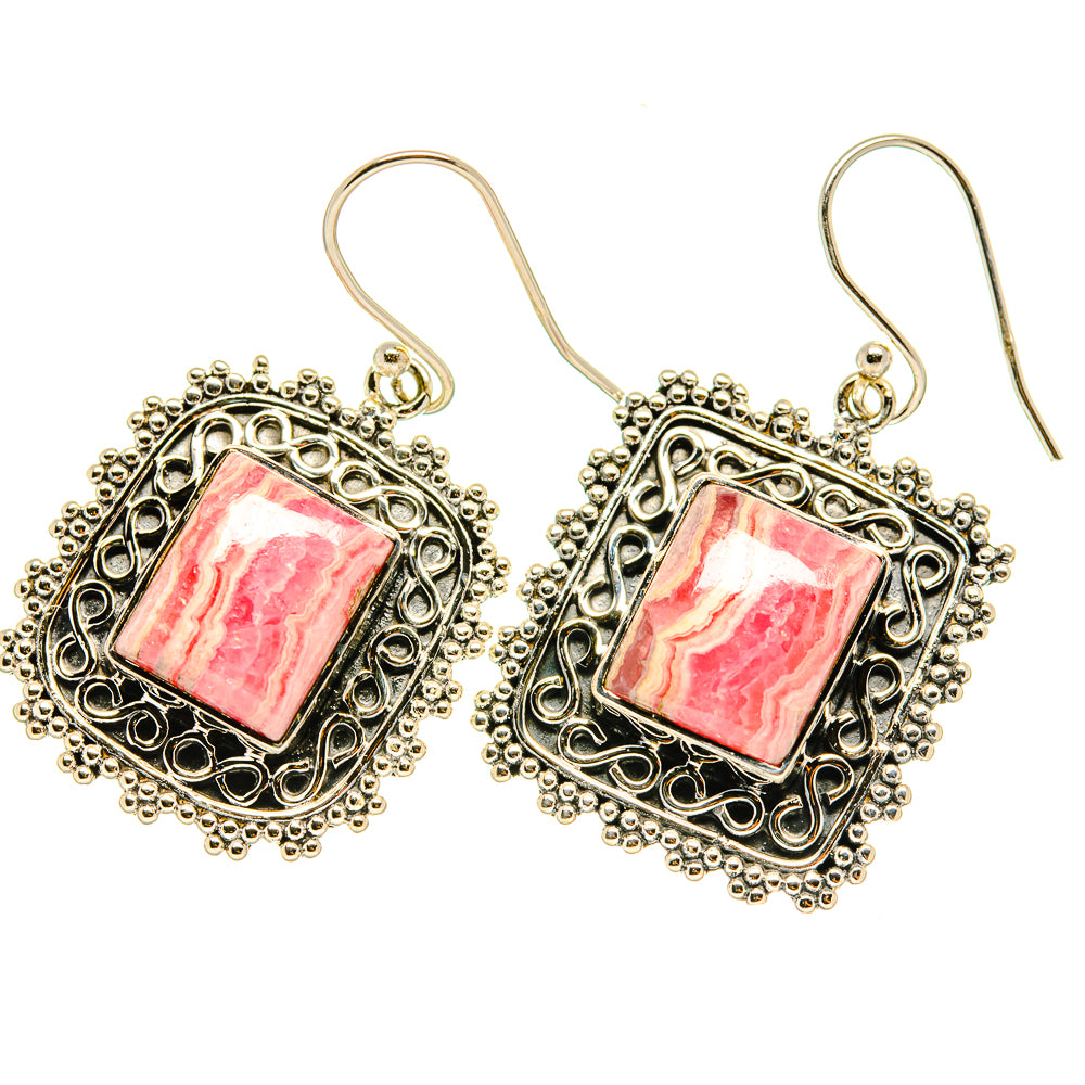 Rhodochrosite Earrings handcrafted by Anasilvercos - EARR418732