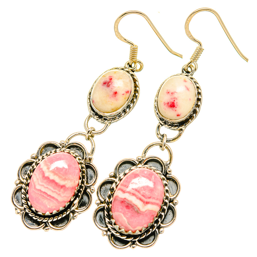 Rhodochrosite Earrings handcrafted by Anasilvercos - EARR418735