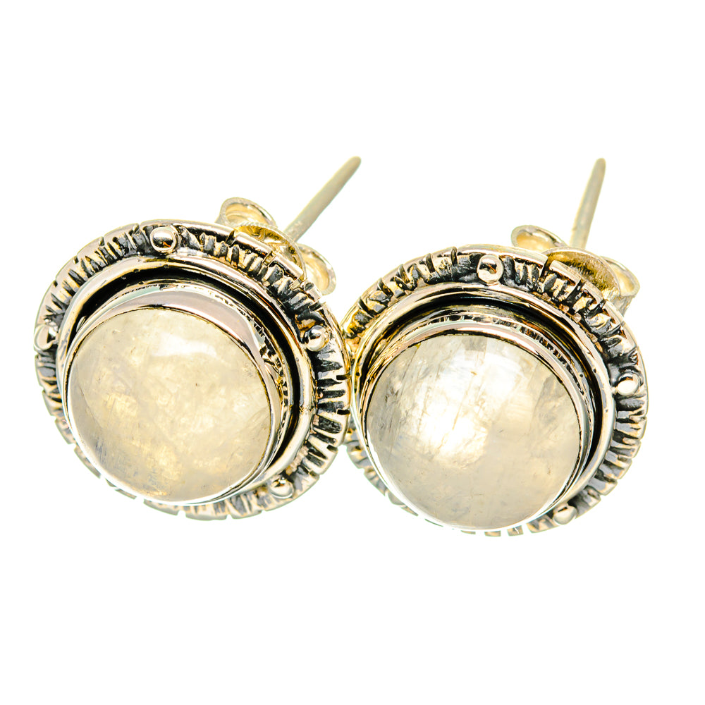 Rainbow Moonstone Earrings handcrafted by Anasilvercos - EARR418741