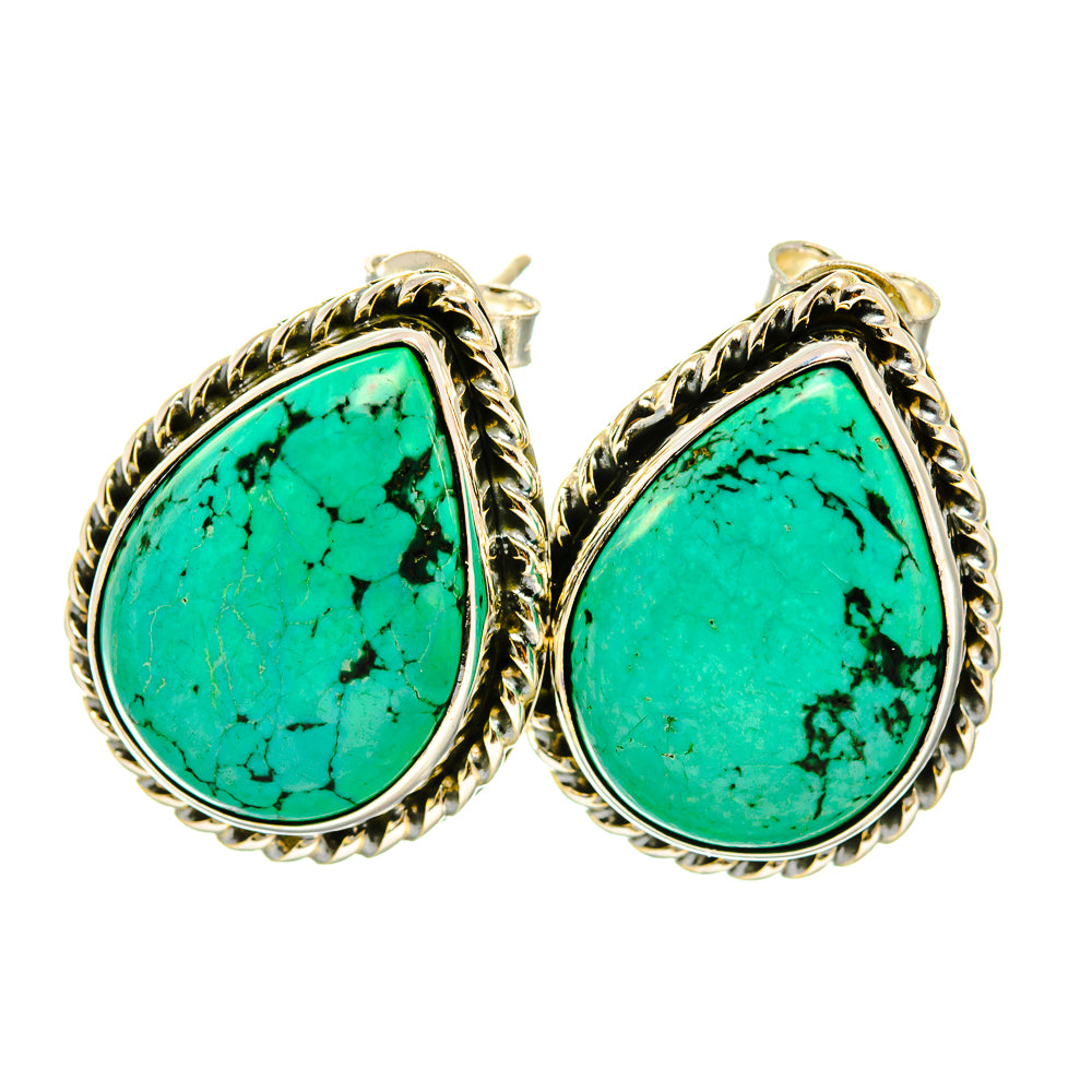 Arizona Turquoise Earrings handcrafted by Anasilvercos - EARR418753