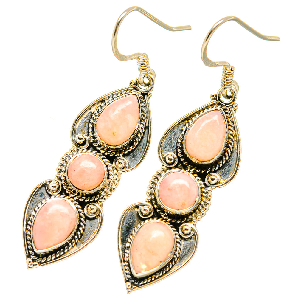 Pink Opal Earrings handcrafted by Anasilvercos - EARR418759